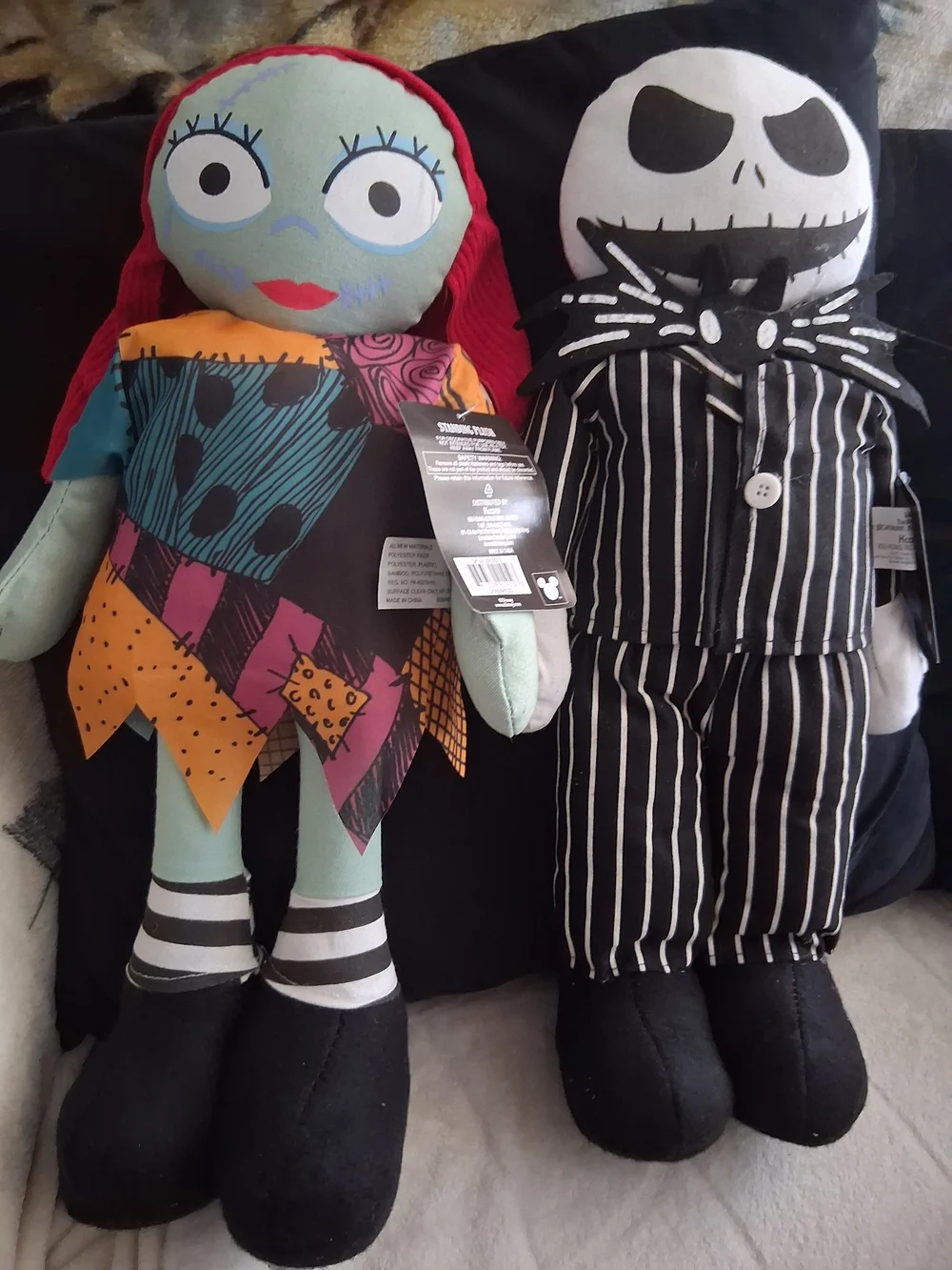 Nwt Disney Jack & Sally Self Standing Plush Decor The Nightmare Before Christmas